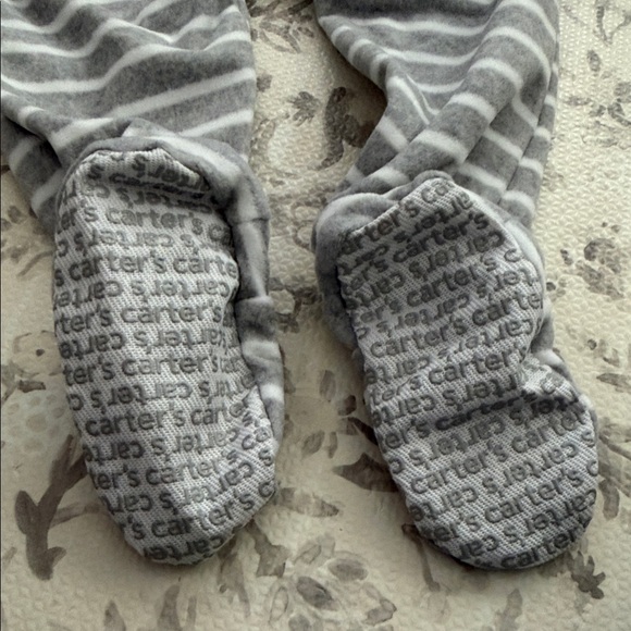 Carter's Striped Gray and Red Mickey Mouse Footie - Picture 3 of 5